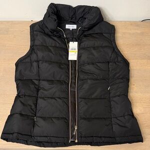 Calvin Klein Women's Quilted Black Vest